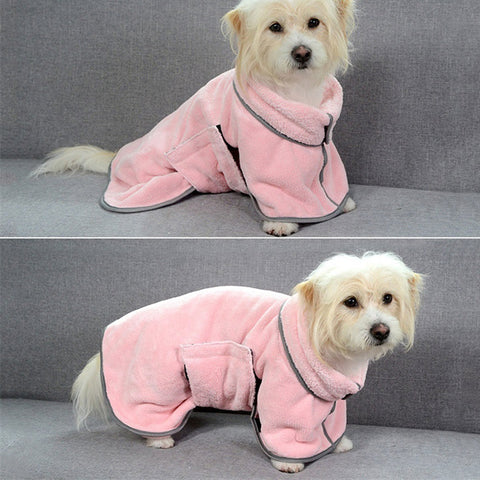 Image of Quick-drying Pet Absorbent Towel Dog Bathrobe Pet Dog Bath Towel For Dogs Cats Microfiber Absorbent Pet Drying Towel Pet Supplies Pet Products