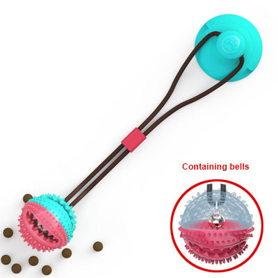 Image of Dog Toys Silicon Suction Cup Tug Interactive Dog Ball Toy For Pet Chew Bite Tooth Cleaning Toothbrush Feeding Pet Supplies