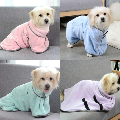 Image of Quick-drying Pet Absorbent Towel Dog Bathrobe Pet Dog Bath Towel For Dogs Cats Microfiber Absorbent Pet Drying Towel Pet Supplies Pet Products