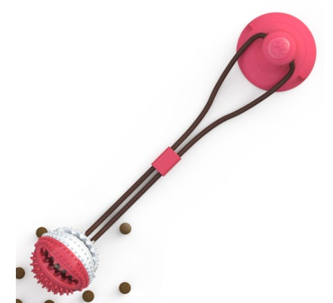 Image of Dog Toys Silicon Suction Cup Tug Interactive Dog Ball Toy For Pet Chew Bite Tooth Cleaning Toothbrush Feeding Pet Supplies