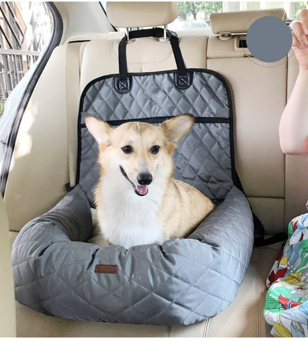 Image of 2 In 1 Pet Dog Carrier Folding Car Seat Pad Thickened Multi-purpose Pet Bed Dog Car Mattress Pets Supplies