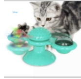 Image of Cat Rotating Windmill Multi-Function Toys Itch Scratching Device Teeth Shining Toy