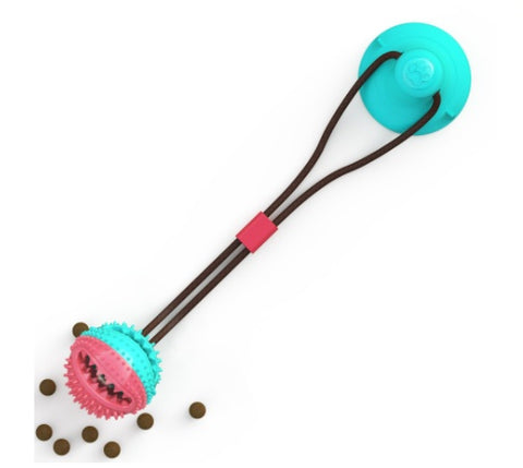 Image of Dog Toys Silicon Suction Cup Tug Interactive Dog Ball Toy For Pet Chew Bite Tooth Cleaning Toothbrush Feeding Pet Supplies
