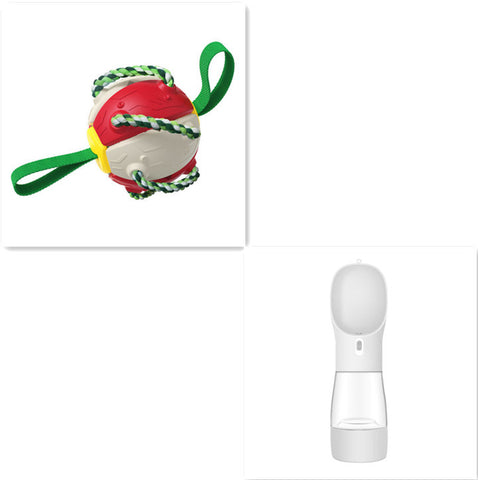 Image of Interactive Dog Football Soccer Ball With Tabs Inflated Training Toy Outdoor Border Collie Balls Pet Products