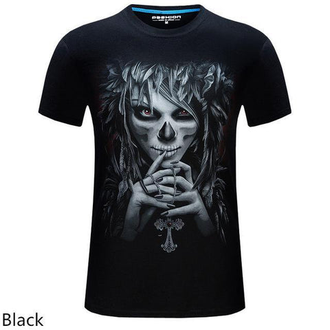Image of 3D personalized animal print casual large size short-sleeved T-shirt male - Alexecom.com