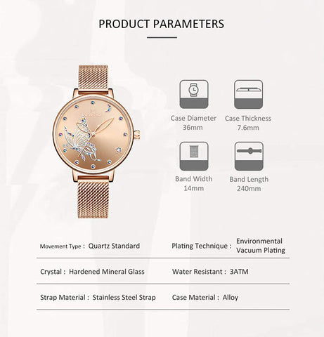 Image of Women's Fashion Watches Waterproof Analog Luxury Wristwatch