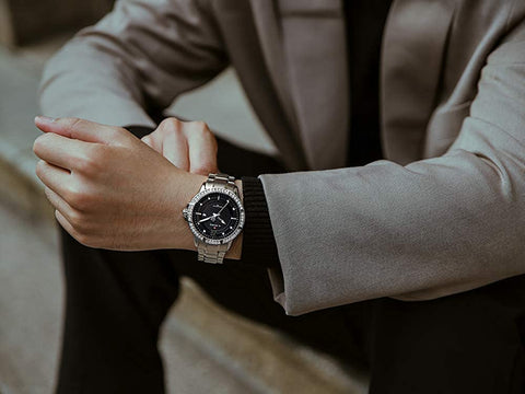 Image of Men's Classic Diamond Watches Stainless Steel Waterproof