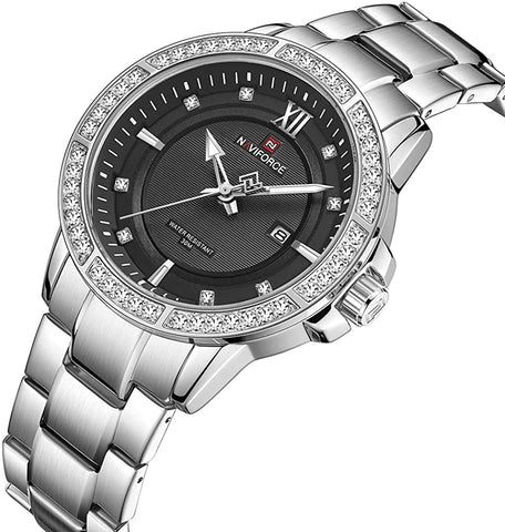 Image of Men's Classic Diamond Watches Stainless Steel Waterproof