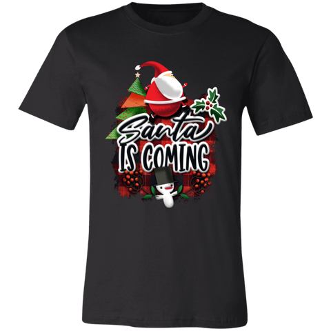 Image of Santa is coming Unisex Jersey Short-Sleeve T-Shirt