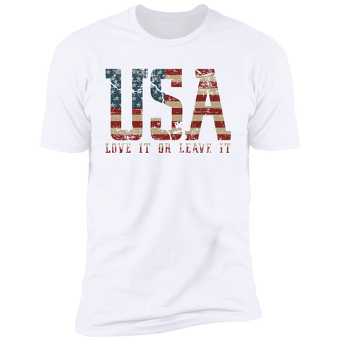 Image of USA - Love It Or Leave It Premium Short Sleeve T-Shirt