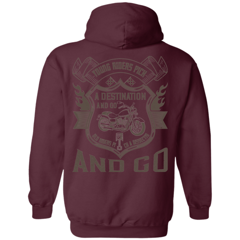 Image of Motorcycle Design Pullover Hoodie