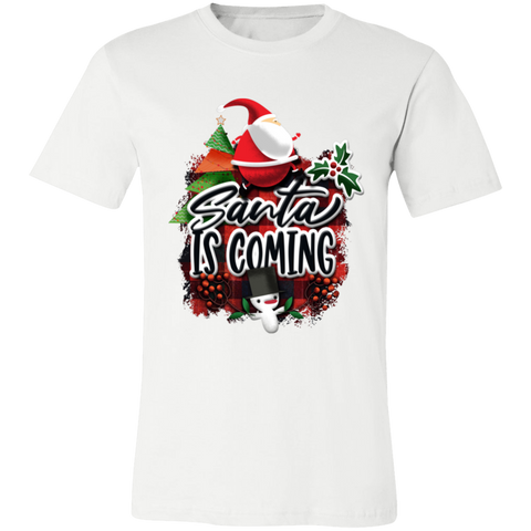 Image of Santa is coming Unisex Jersey Short-Sleeve T-Shirt