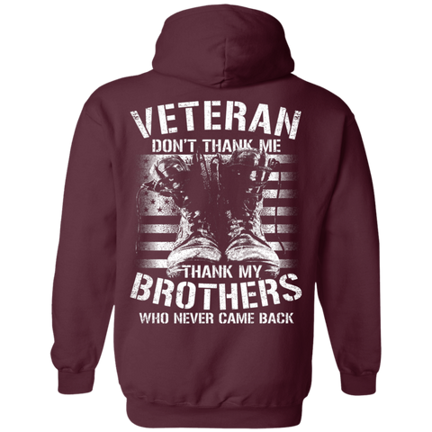 Image of Veteran Design Double Side Printed Pullover Hoodie