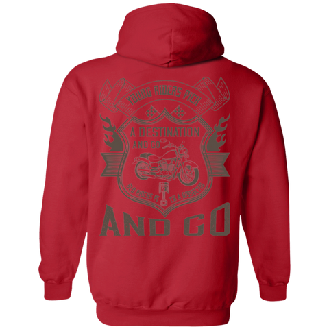 Image of Motorcycle Design Pullover Hoodie