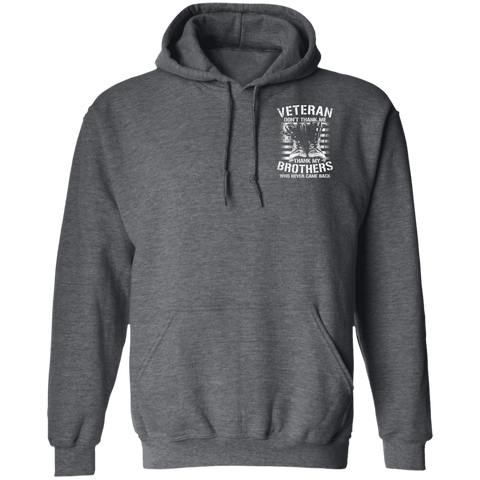 Image of Veteran Design Double Side Printed Pullover Hoodie