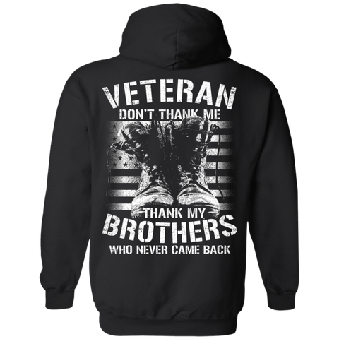 Image of Veteran Design Double Side Printed Pullover Hoodie