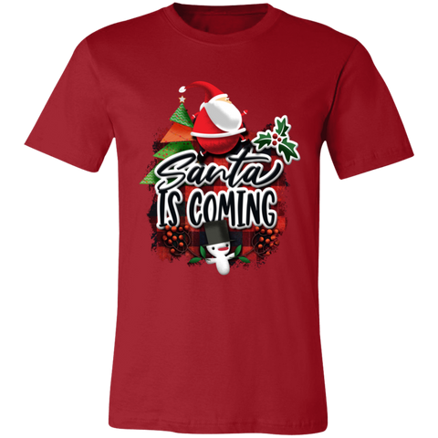 Image of Santa is coming Unisex Jersey Short-Sleeve T-Shirt