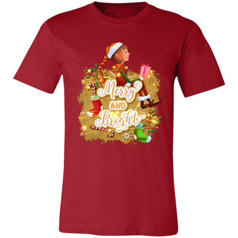 Image of Merry And Bright Unisex Jersey Short-Sleeve T-Shirt