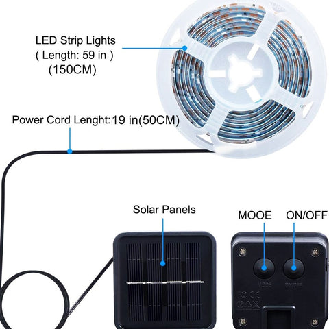 Image of EZK20 LED Basketball Hoop Solar Lights LED Strip Lamp Perfect for Night Outdoors Training