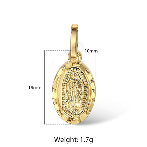 Image of 2020 New Gold Color Pendant Necklace for Women Men Jesus Cross Queen Elizabeth Portrait Charm Fashion Jewelry Accessories GPM01