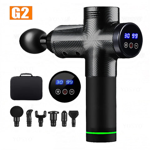 Image of EMS Massage Gun Rechargeable Muscle Stimulator Deep Tissue Professional Massager Neck Body Relaxation Slimming Pain Relief
