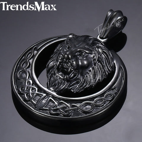 Image of Dropshipping 2018 Lion Pendant Necklace For Men Gold Black Silver color Stainless Steel Chain Necklace Men Hip Hop Jewelry HP97