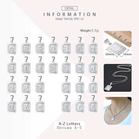 Image of Trendsmax Initial letter Pendant Necklace a b c Charm Gold Capital Letter necklace for Women girl Alphabet Jewelry GPM05A