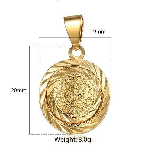 Image of 2020 New Gold Color Pendant Necklace for Women Men Jesus Cross Queen Elizabeth Portrait Charm Fashion Jewelry Accessories GPM01