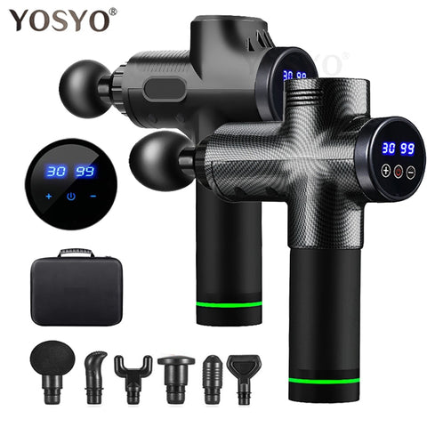 Image of EMS Massage Gun Rechargeable Muscle Stimulator Deep Tissue Professional Massager Neck Body Relaxation Slimming Pain Relief