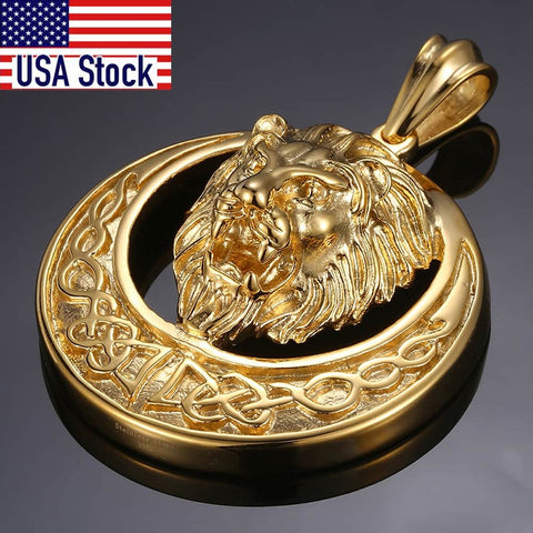 Image of Dropshipping 2018 Lion Pendant Necklace For Men Gold Black Silver color Stainless Steel Chain Necklace Men Hip Hop Jewelry HP97