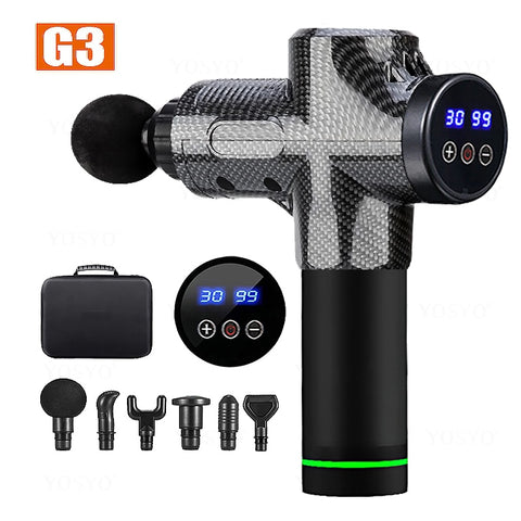 Image of EMS Massage Gun Rechargeable Muscle Stimulator Deep Tissue Professional Massager Neck Body Relaxation Slimming Pain Relief