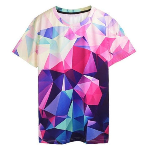 Image of Color Blocks 3D Printed T-Shirt - Alexecom.com