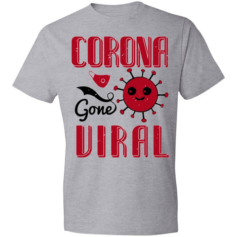Image of Corona gone Viral Lightweight T-Shirt 4.5 oz - Alexecom.com