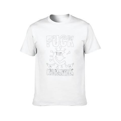 Image of Double Side Printed F Corona T-Shirt for Men, Adult Cotton Short Sleeve Tee - Alexecom.com