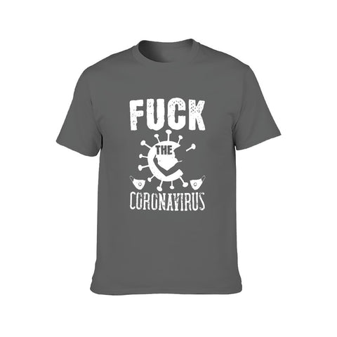 Image of Double Side Printed F Corona T-Shirt for Men, Adult Cotton Short Sleeve Tee - Alexecom.com