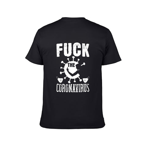 Image of Double Side Printed F Corona T-Shirt for Men, Adult Cotton Short Sleeve Tee - Alexecom.com