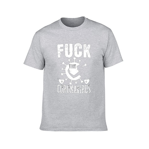 Image of Double Side Printed F Corona T-Shirt for Men, Adult Cotton Short Sleeve Tee - Alexecom.com