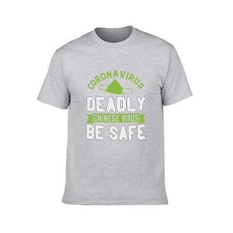Image of Double Sided Corona Deadly T-Shirt for Men, Adult Cotton Short Sleeve Tee - Alexecom.com