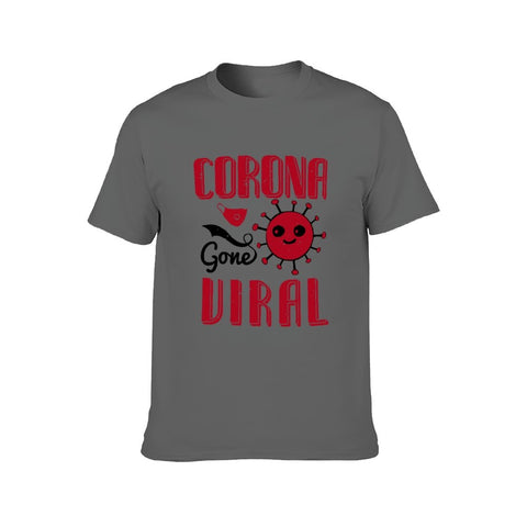 Image of Double Sided Corona Gone Viral T-Shirt for Men, Adult Cotton Short Sleeve Tee - Alexecom.com
