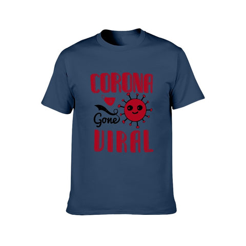 Image of Double Sided Corona Gone Viral T-Shirt for Men, Adult Cotton Short Sleeve Tee - Alexecom.com