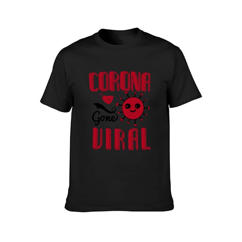 Image of Double Sided Corona Gone Viral T-Shirt for Men, Adult Cotton Short Sleeve Tee - Alexecom.com