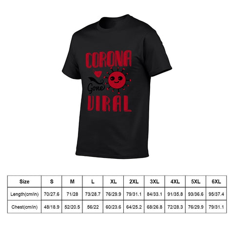 Image of Double Sided Corona Gone Viral T-Shirt for Men, Adult Cotton Short Sleeve Tee - Alexecom.com