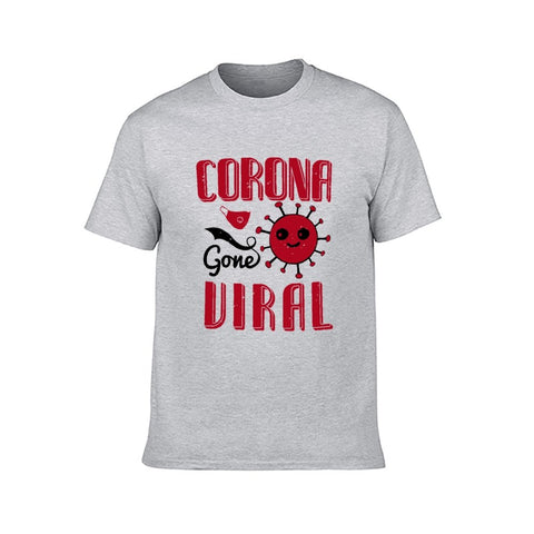 Image of Double Sided Corona Gone Viral T-Shirt for Men, Adult Cotton Short Sleeve Tee - Alexecom.com