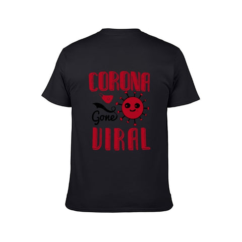 Image of Double Sided Corona Gone Viral T-Shirt for Men, Adult Cotton Short Sleeve Tee - Alexecom.com