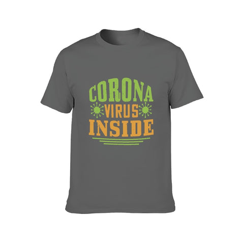 Image of Double Sided Corona Inside T-Shirt for Men, Adult Cotton Short Sleeve Tee - Alexecom.com