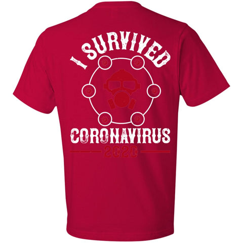 Image of Double Sided I Survive Coronavirus 2020 Lightweight T-Shirt 4.5 oz - Alexecom.com