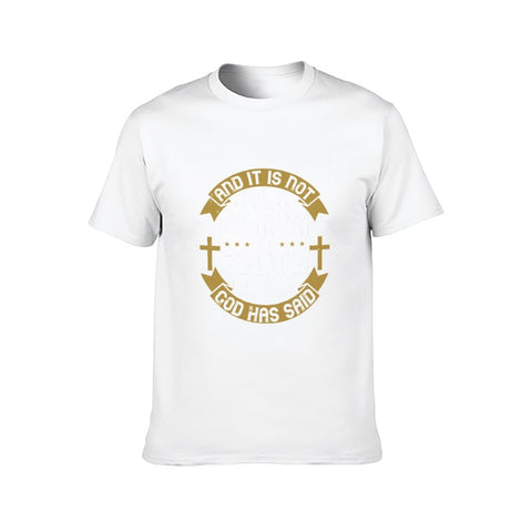 Image of Double Sided It Is Not Just Faith T-Shirt for Men, Adult Cotton Short Sleeve Tee - Alexecom.com