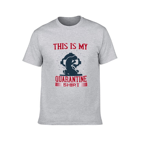 Image of Double Sided Quarantine T-Shirt for Men, Adult Cotton Short Sleeve Tee - Alexecom.com