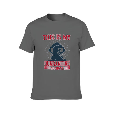 Image of Double Sided Quarantine T-Shirt for Men, Adult Cotton Short Sleeve Tee - Alexecom.com