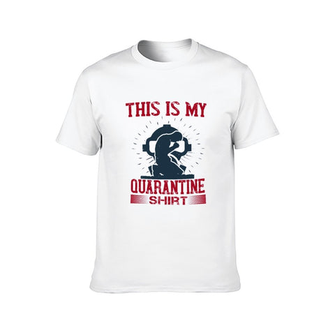 Image of Double Sided Quarantine T-Shirt for Men, Adult Cotton Short Sleeve Tee - Alexecom.com